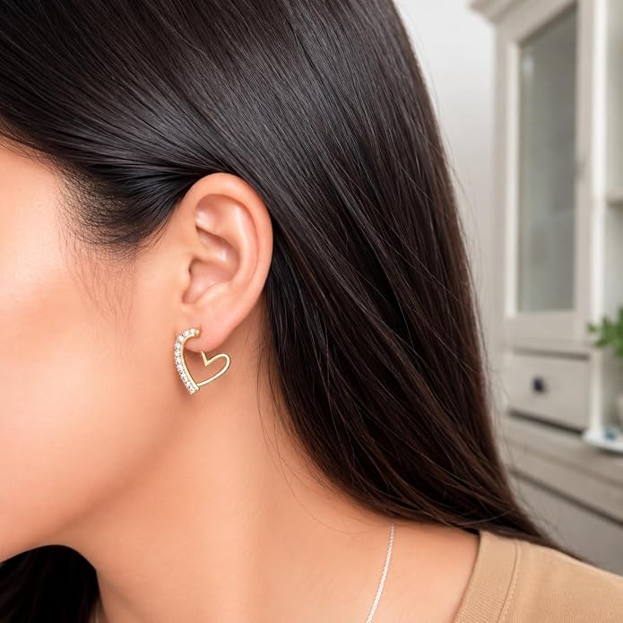 Aurevya Heart Shape Hoop Earrings