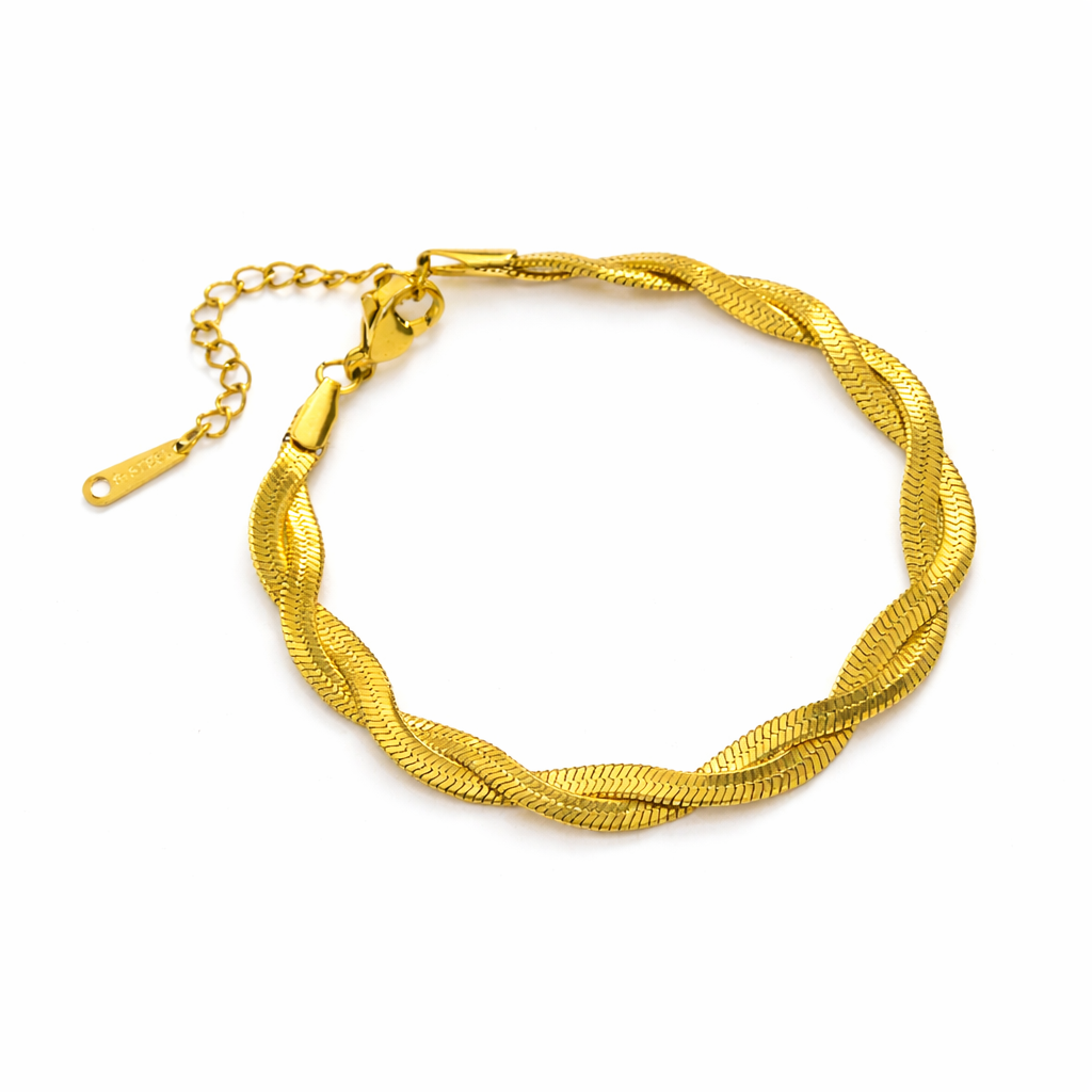 Aurevya Braided Gold Bracelet