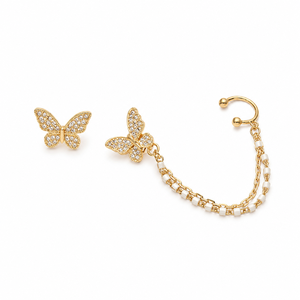 Butterfly Chain EarCuff Earrings
