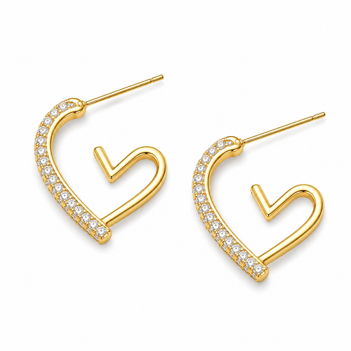 Aurevya Heart Shape Hoop Earrings