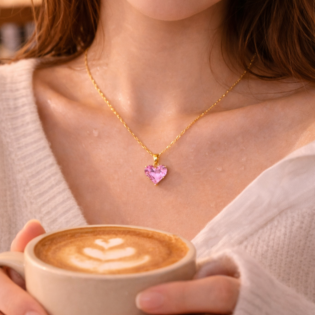 Pink Heart Necklace