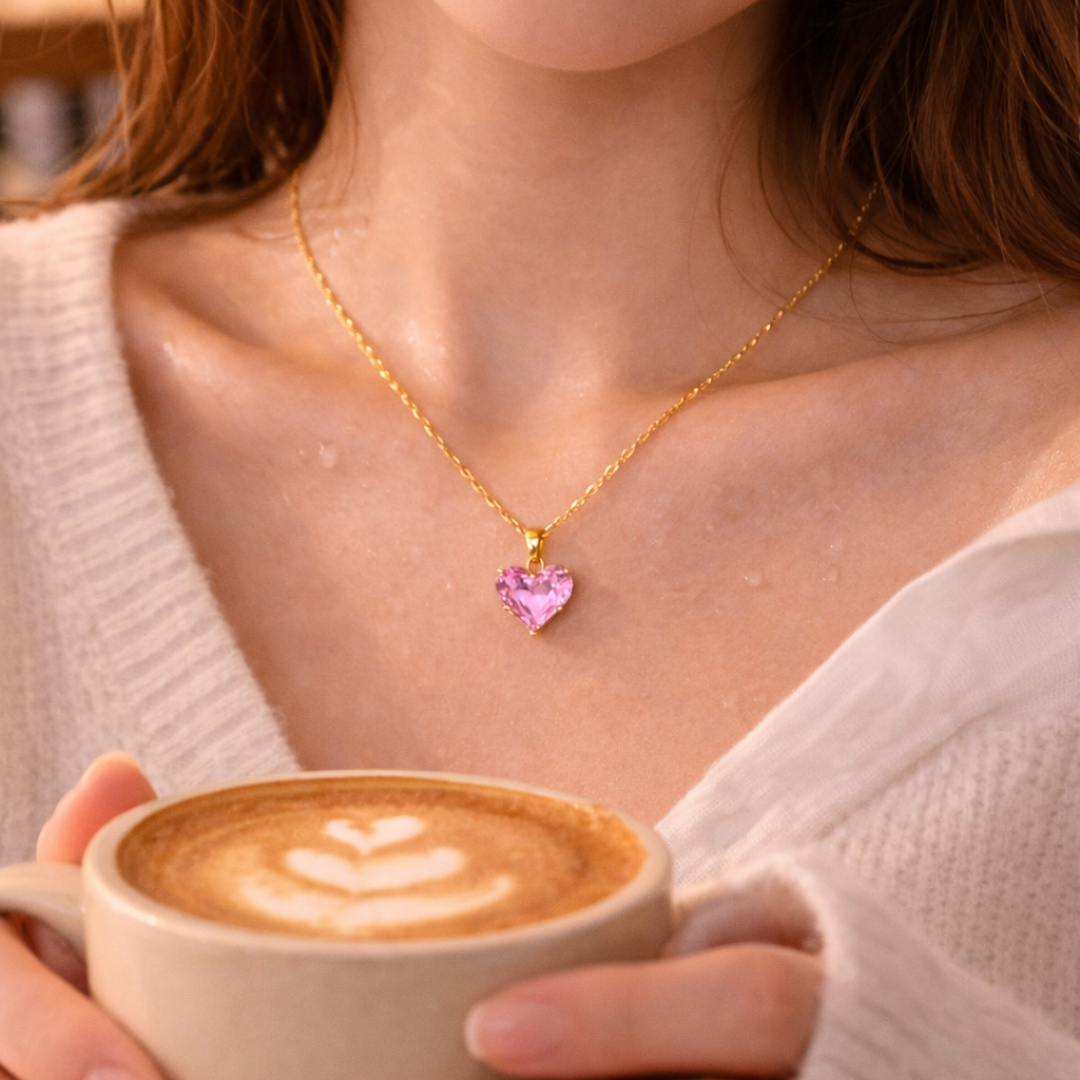 Pink Heart Necklace