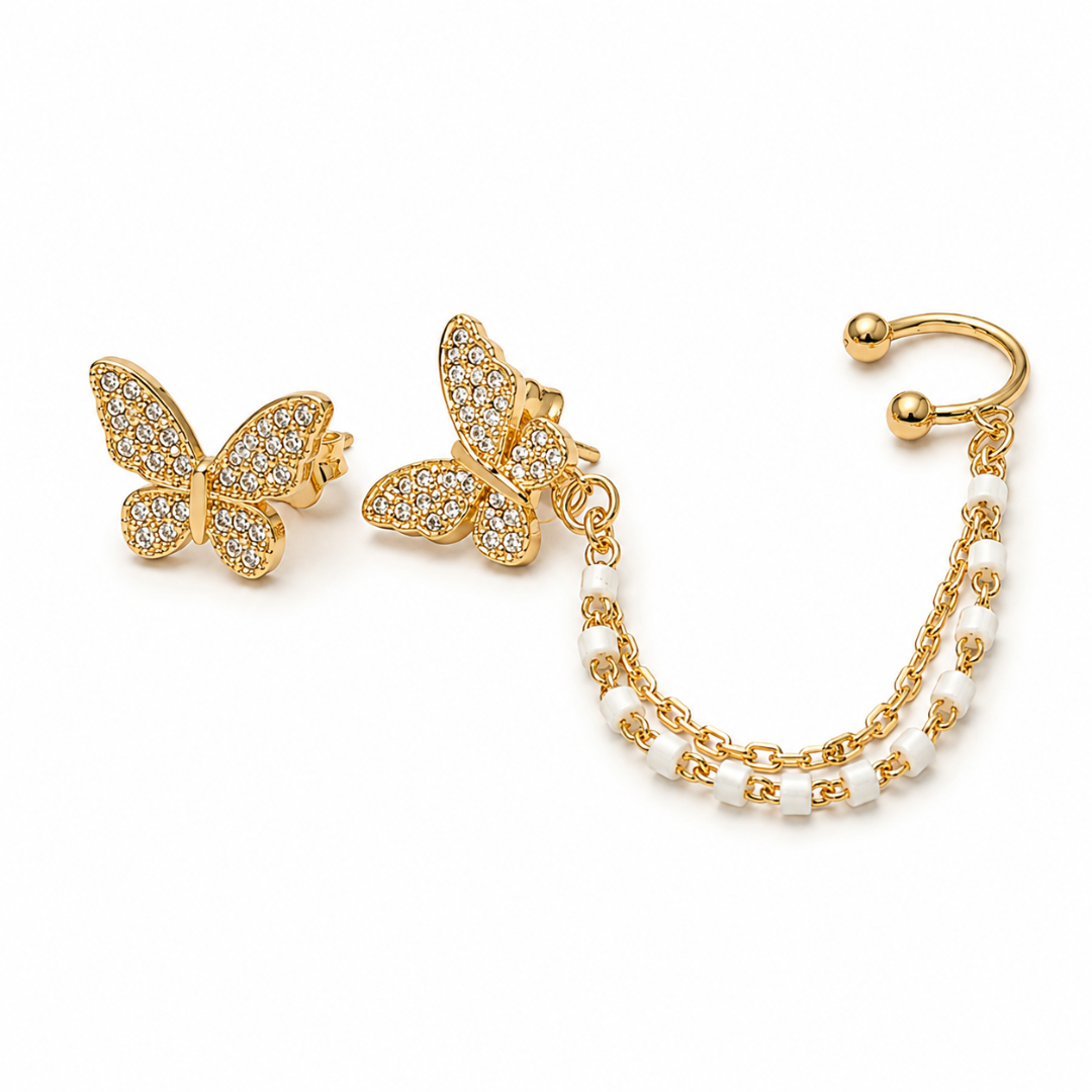 Butterfly Chain EarCuff Earrings