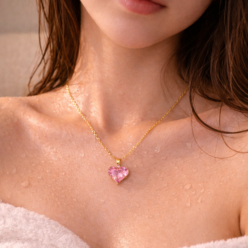 Pink Heart Necklace